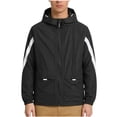 thumbnail image 1 of GUZOM Mens Lightweight Hooded Windbreaker Jacket Water Resistant Sun Protection Nylon Spandex Athletic Travel Black,Size M, 1 of 4