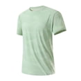 thumbnail image 1 of GUZOM Mens Lightweight Quick Dry UPF Sun Protection Moisture Wicking Breathable Mesh Athletic T-Shirt Mint Green,Size L, 1 of 5
