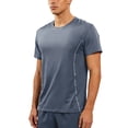 thumbnail image 1 of GUZOM Mens Nylon Quick Dry T-Shirts Athletic Performance Moisture Wicking Short Sleeve Crewneck Breathable for Gym Running Workout Gray M-5XL,Size L, 1 of 8
