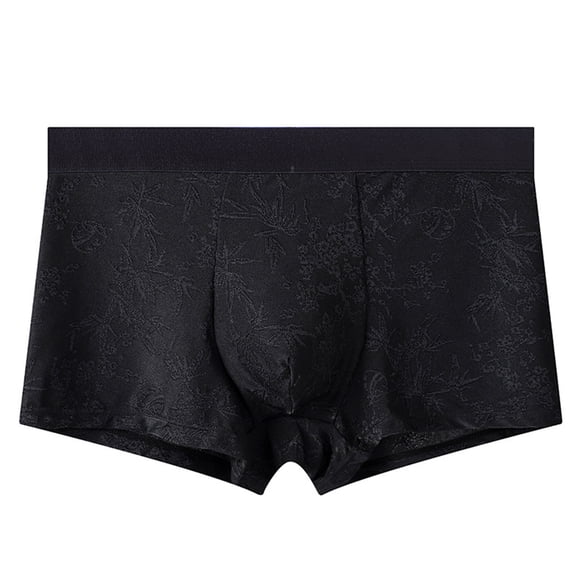 GUZOM Mens Nylon Spandex Boxer Briefs - Soft Stretch Breathable Underwear, Black,Size 3XL