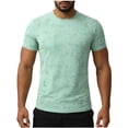 thumbnail image 1 of GUZOM Mens Performance Quick Dry T Shirt Moisture Wicking Nylon Spandex Athletic Wear Workout Top Crewneck Regular Fit Green,Size M, 1 of 8