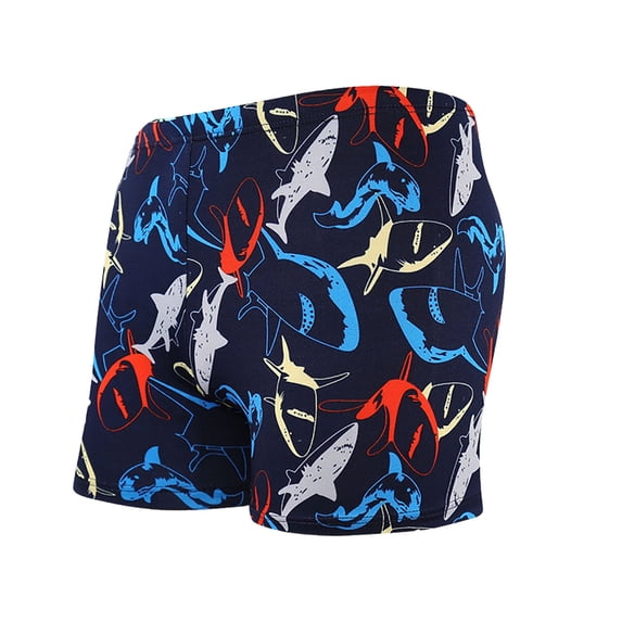GUZOM Mens Shark Print Swim Trunks Quick Dry Board Shorts with Mesh Lining Stretch Fit Elastic Waist for Beach Swimming,Size Free Size