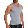 thumbnail image 1 of GUZOM Mens Sleeveless Gym Tank Top Mesh Breathable Quick Dry Athletic Workout Shirts Light Gray,Size L, 1 of 7