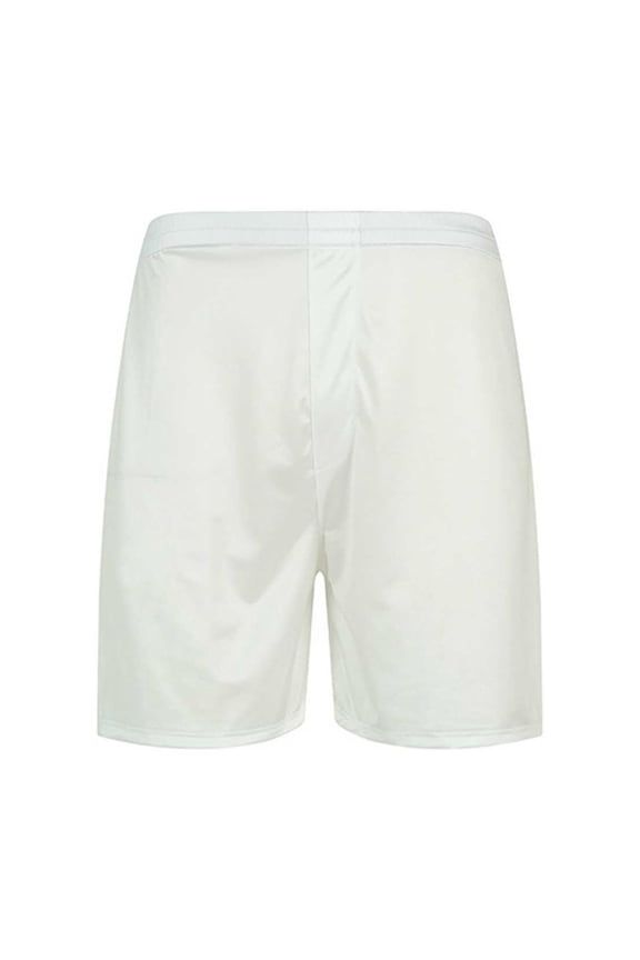 Mens Stretch Shorts | Casual Athletic Shorts for Men with Elastic Waist, Lightweight Nylon Solid White for Lounge & Everyday Comfort,Size M