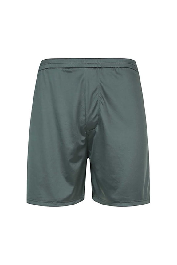 Mens Stretch Shorts | Casual Lounge Shorts for Men with Elastic Waistband, Lightweight Nylon Spandex, Comfort Fit in Heather Gray,Size L