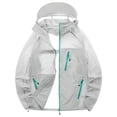 thumbnail image 1 of GUZOM Mens Sun Protection Jacket Hooded UPF 50+ Quick Dry Breathable Lightweight Packable for Hiking Fishing Running Zippered Pockets White,Size 3XL, 1 of 9