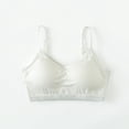 thumbnail image 1 of GUZOM Women's Wire-Free Comfortable Bralette with Adjustable Straps - Everyday Wear, Soft Nylon-Spandex Blend - Size L, White, 1 of 3