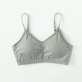 thumbnail image 1 of GUZOM Women's Wireless Bralette Size M, Comfortable Stretchy Nylon-Spandex, Adjustable Straps, Gray, Everyday & Layering Wear, 1 of 5