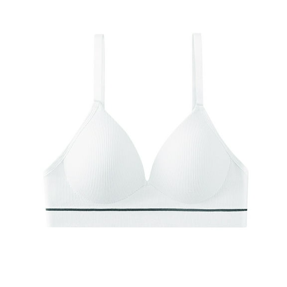 GUZOM Women's Wireless Comfort Bra - Seamless Breathable Everyday Wear, White, Size M - Perfect for Work & Home Use
