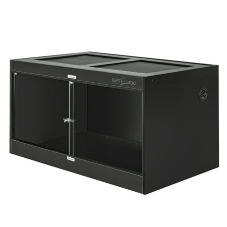 GUZZLO 120 Gallon PVC Reptile Enclosure, 48x24x24 , Black