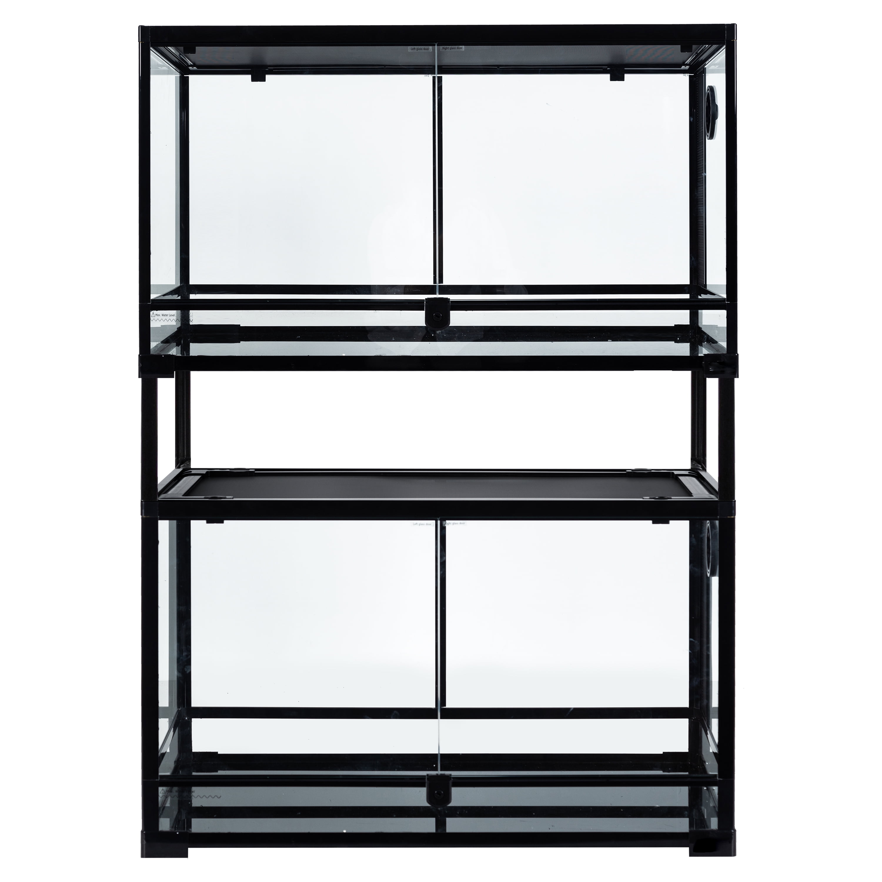 GUZZLO 2-Layer 40 Gallon Full Tempered Glass Reptile Terrarium, Easy Assembly