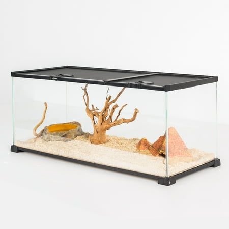GUZZLO 20 Gallon Glass Terrarium with PVC Tray