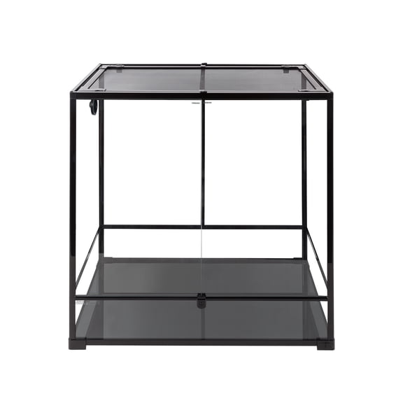 GUZZLO Full Glass 100 Gallon Reptile Tank, Front Opening Reptile Terrarium 36" x 18"x 36", Double Hinged Opening Doors & Top Screen Ventilation