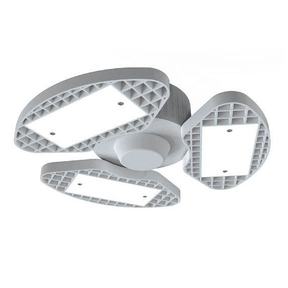 Great Value LED 30W Daylight E26 Medium Base Garage Light with 3 Adjustable Lighted Blades