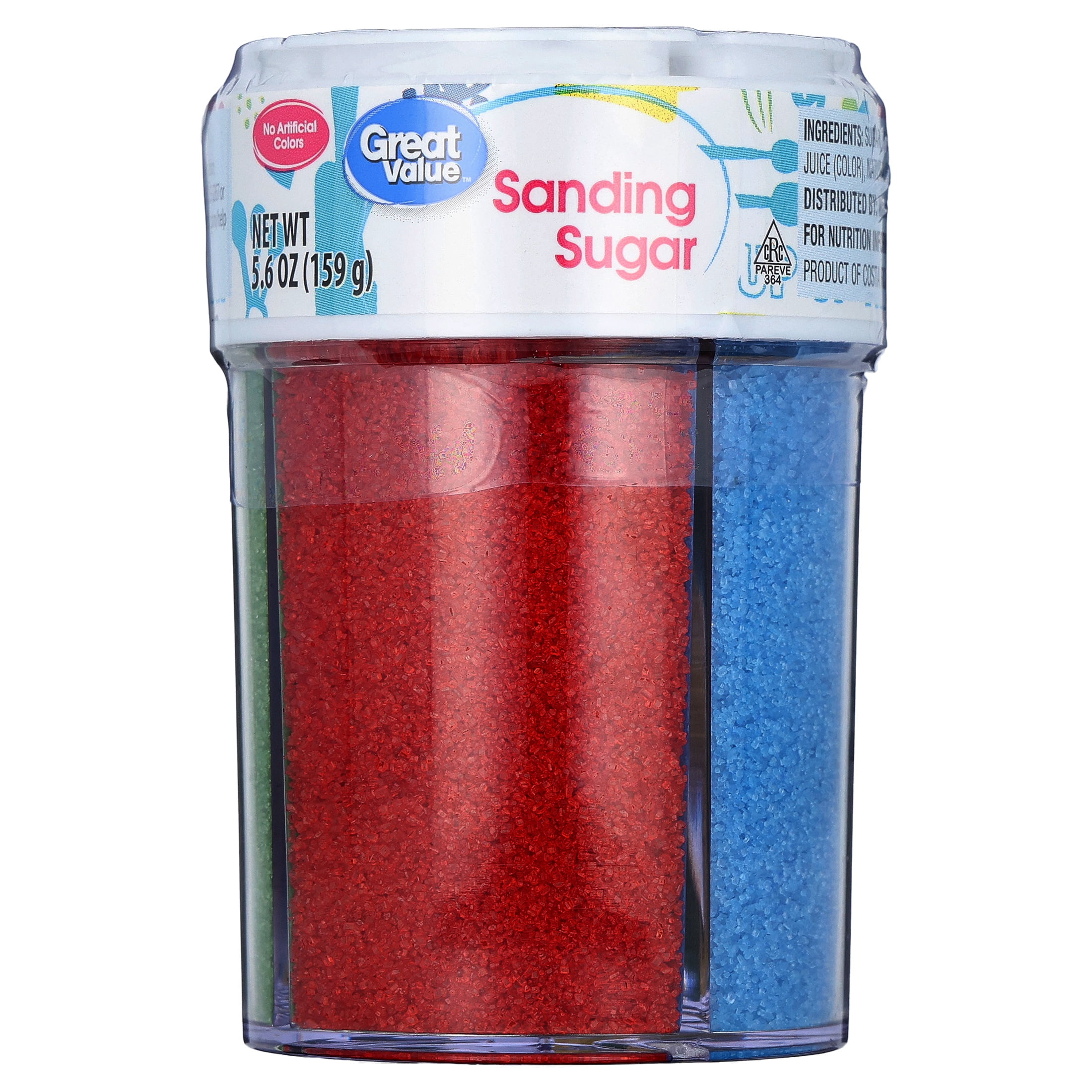 Great Value 4-Cell Multicolor Sanding Sugar, 5.6 oz
