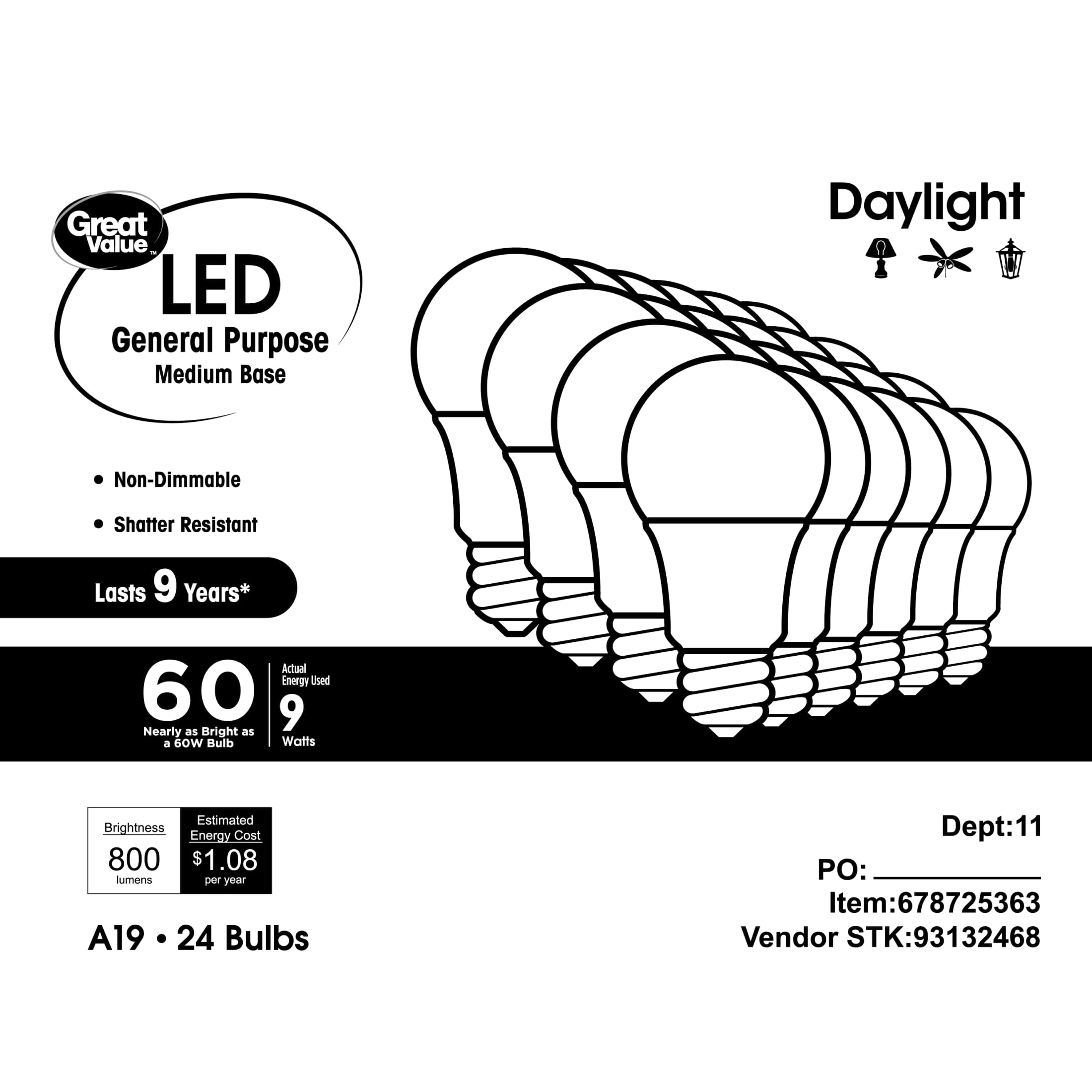 GV 60W 9YR DL 24PK