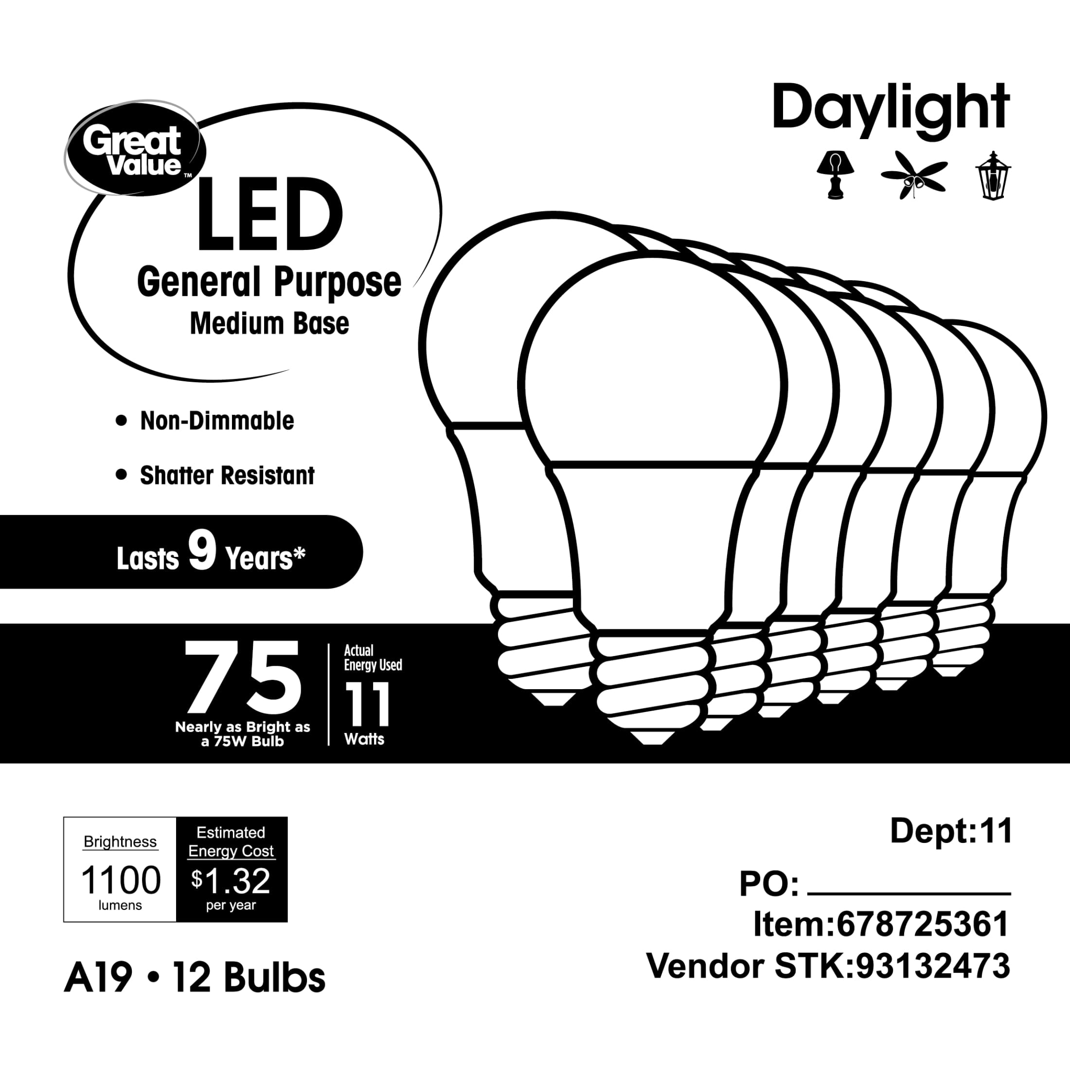 GV 75W 9YR DL 12PK