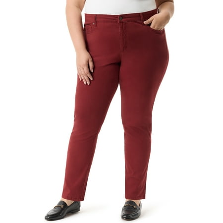 Gloria Vanderbilt Swan Series Women's Plus Amanda Slim Jeans, Sizes 16W-24W