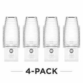 Great Value LED Plug-In Night Lights, Dusk-to-Dawn Sensor, 3 Color Temperatures, 4-Pack