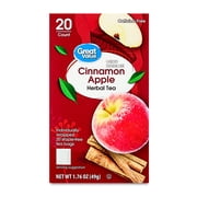 Great Value Cinnamon Apple Herbal Tea Bags, 1.76 oz, 20 Count