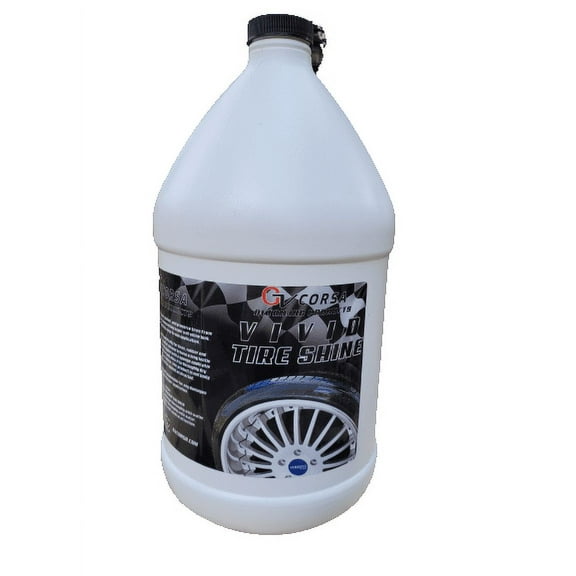 GV Corsa Detailing Products Vivid Tire Shine, Tire Dressing, Tire Gloss, Tire Shine Spray, car tire shine 1 Gallon