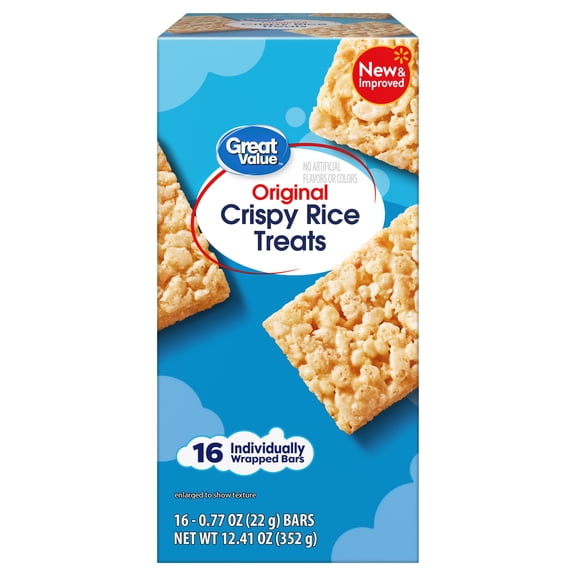 Great Value Crispy Rice Treats, 16 Count