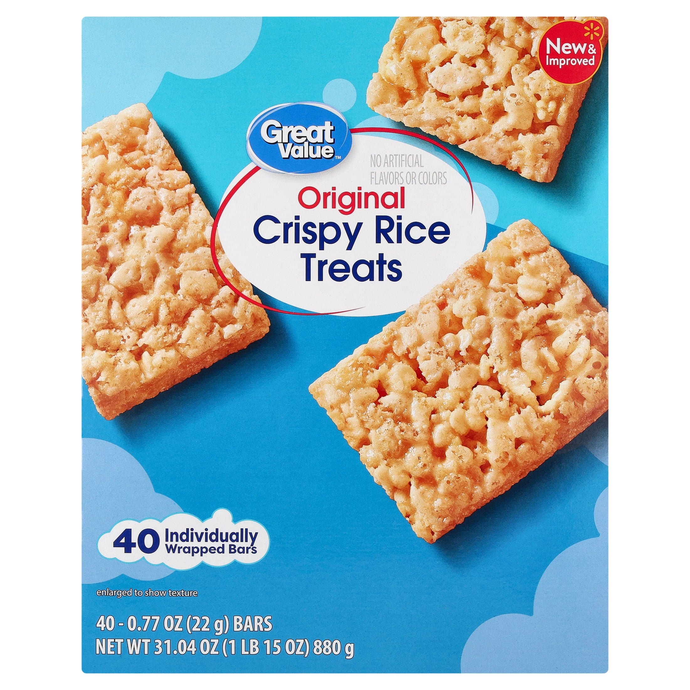 Great Value Original Crispy Rice Treats, 40 Count