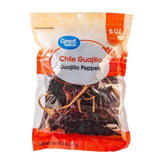 Great Value Dried Guajillo Chiles, 8 oz