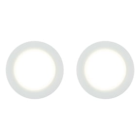 Great Value Wireless Frosted LED Puck Lights, 2 Pack