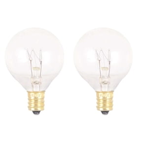 Great Value G12.5 Incandescent Replacement Bulbs, 25 Watt, E12 Candelabra Base, Clear Glass, 2 Pack