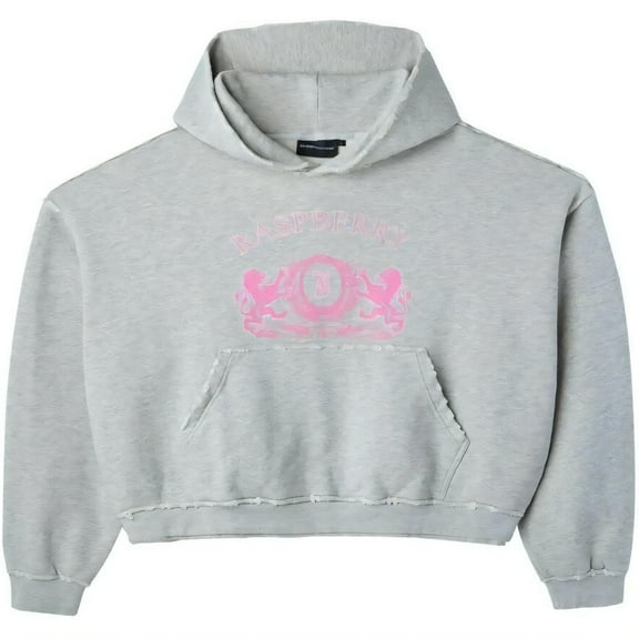 GV Gallery Raspberry Hills Crest Hoodie Grey Pink - XXL