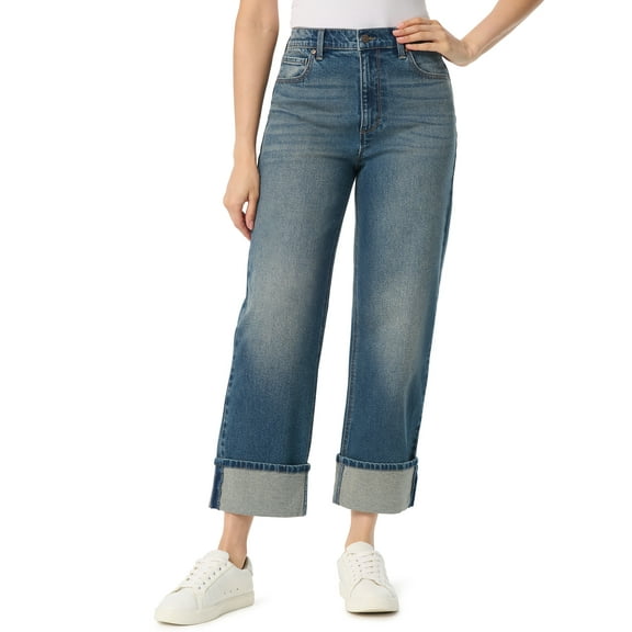 Gloria Vanderbilt Swan Series Women's High Rise Cuff 5 Pocket Jeans, Sizes 6-18