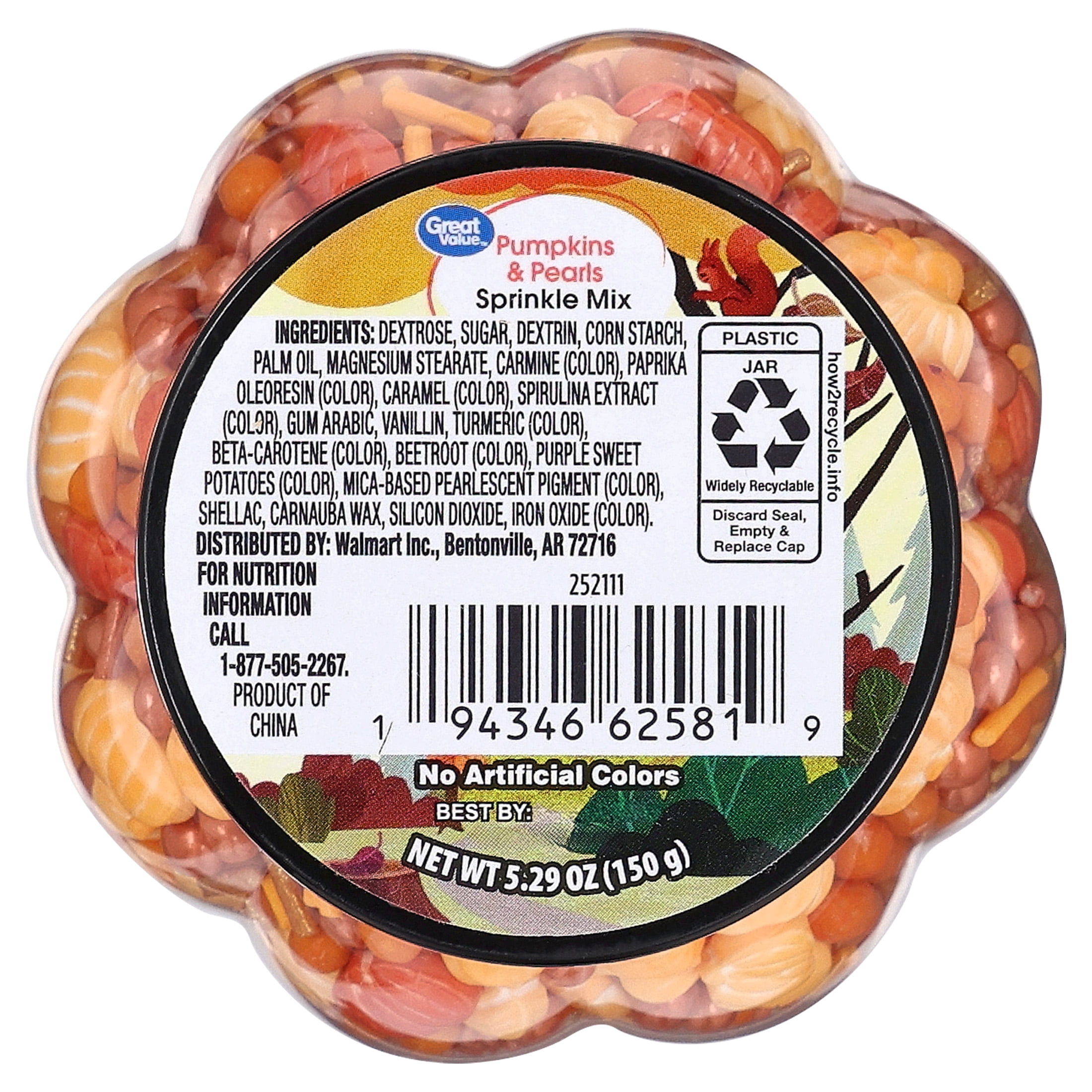 Great Value Pumpkins & Pearls Sprinkle Mix, 5.29 oz