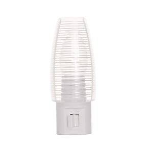 Great Value LED Plug-In Night Light, White, Replaceable C7 Bulb, Manual On/Off Switch, 1 Pack