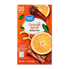 Great Value Orange Spice Herbal Tea Bags, 1.41 oz, 20 Count