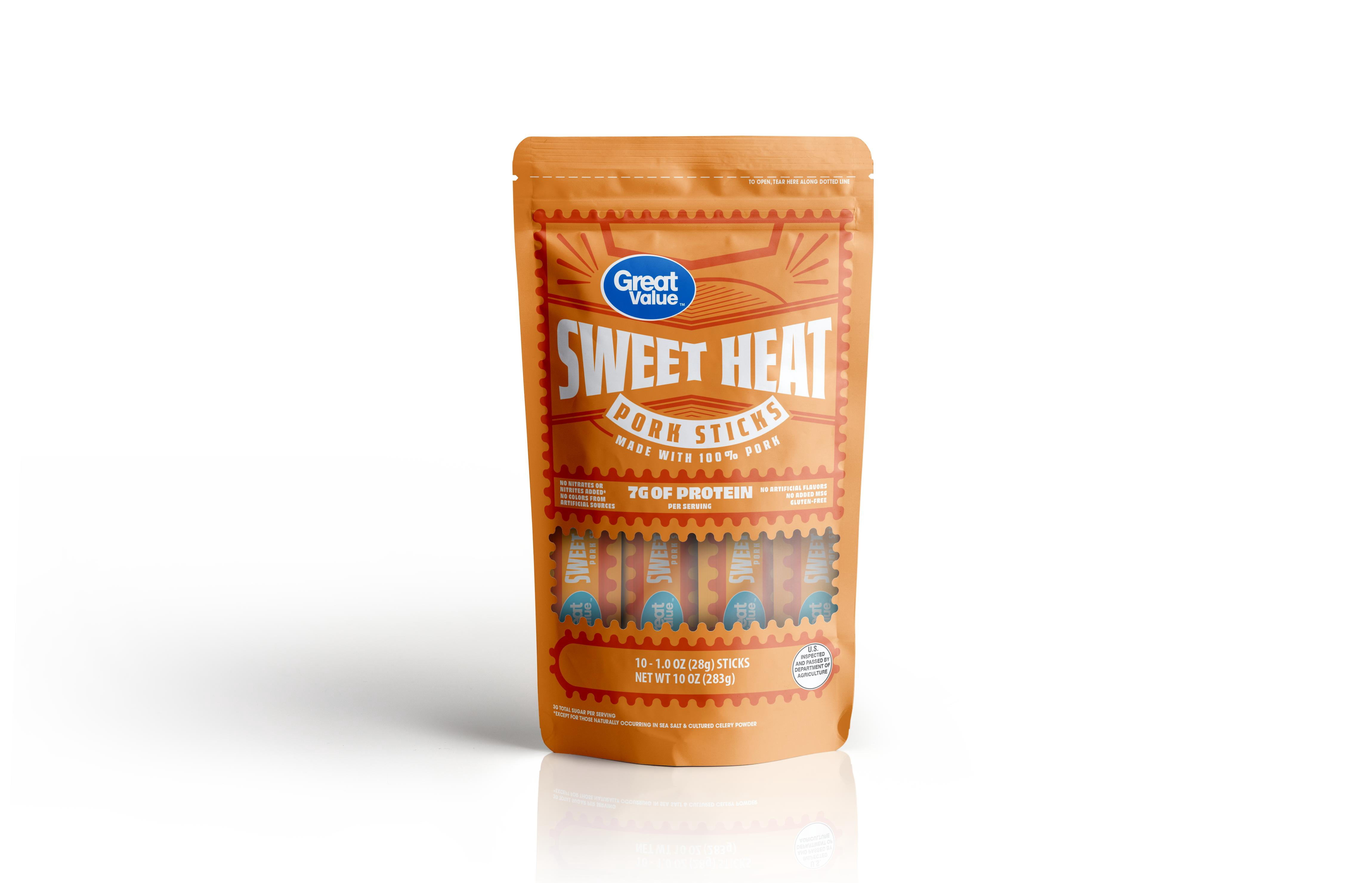 Great Value Sweet Heat Pork Sticks, 10 oz