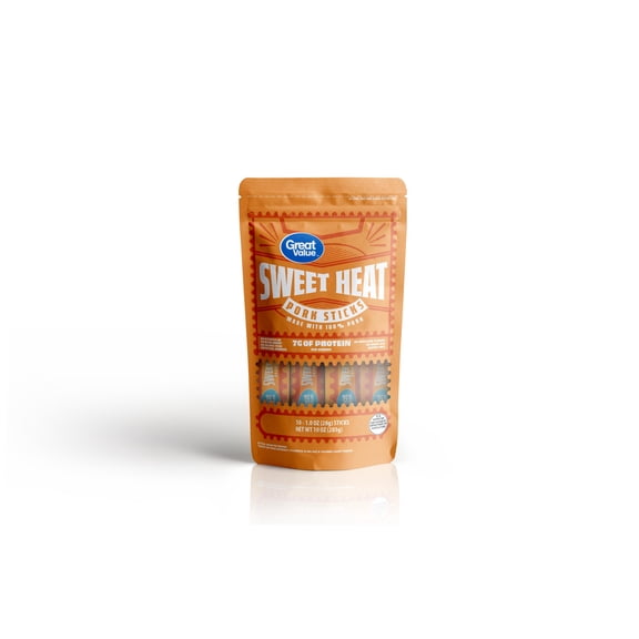 Great Value Sweet Heat Pork Sticks, 10 oz