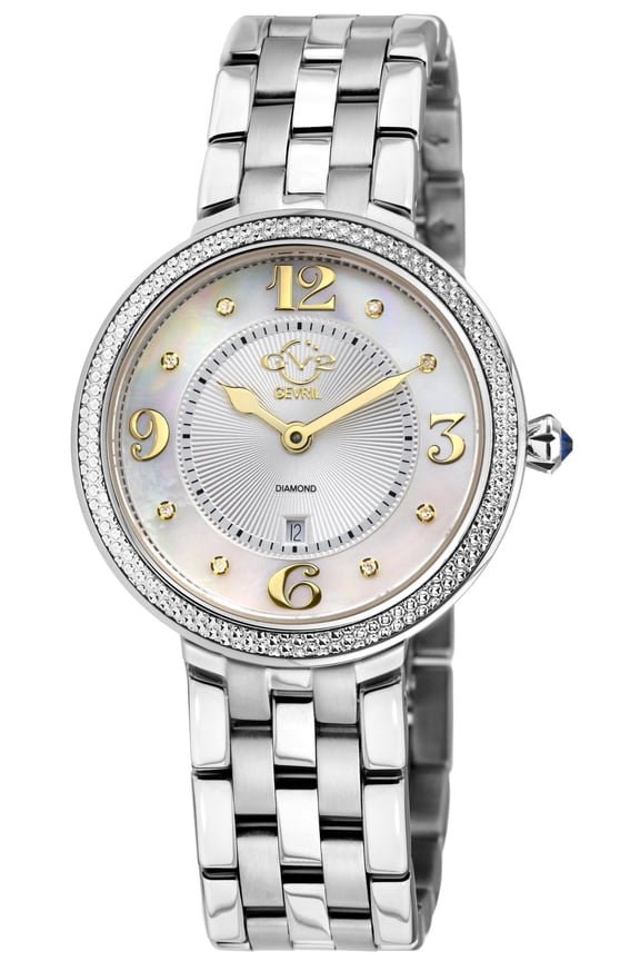 by Gevril Verona Diamond Mother of Pearl Dial Ladies Watch 12905B