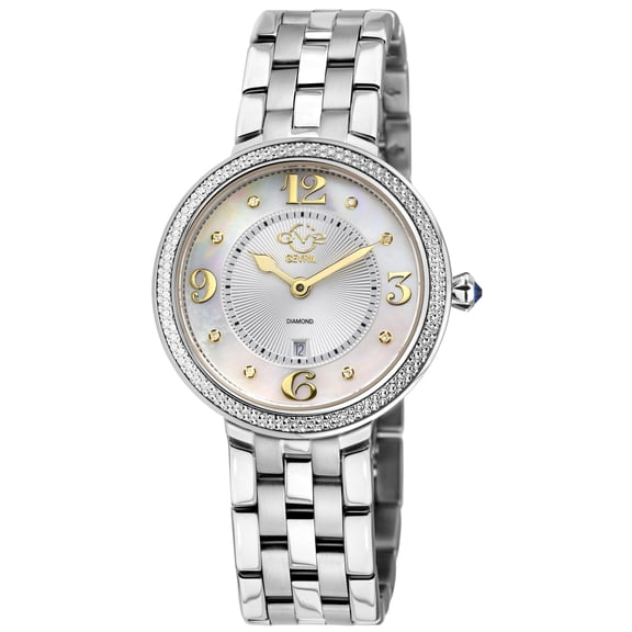 GV2 by Gevril Verona Diamond Mother of Pearl Dial Ladies Watch 12905B