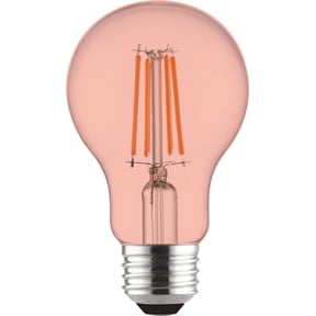 Great Value Red LED Light Bulb, 7.5 Watts, A19 Lamp, E26 Medium Base, Non-Dimmable, 2-Pack