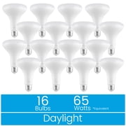 Great Value BR30 LED 7.5W (65W Equivalent) Daylight E26 Medium Base Floodlight Bulbs, Dimmable, 16 Pack