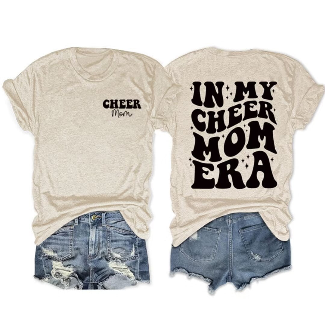 GVABRLN in My Cheer Mom Shirts Women Funny Graphic Tees Mama Shirt Mom