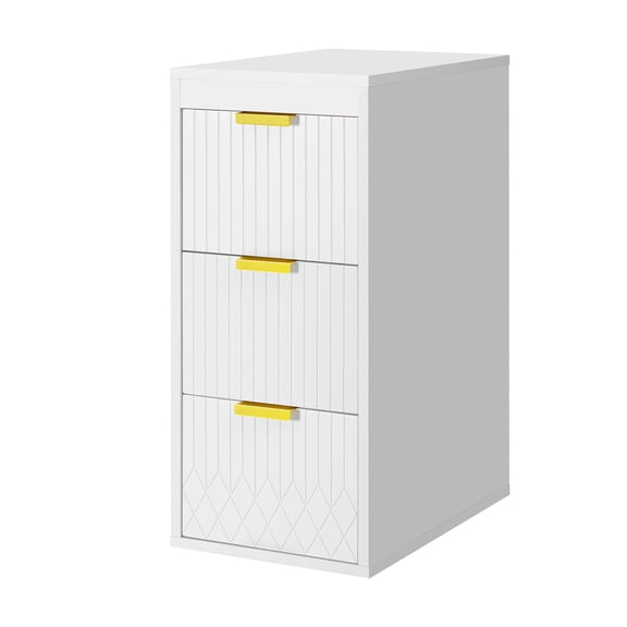 GVCXZBSS 12" Wall Mounted Floating Bathroom Cabinet with Drawers - White - Storage Cabinet