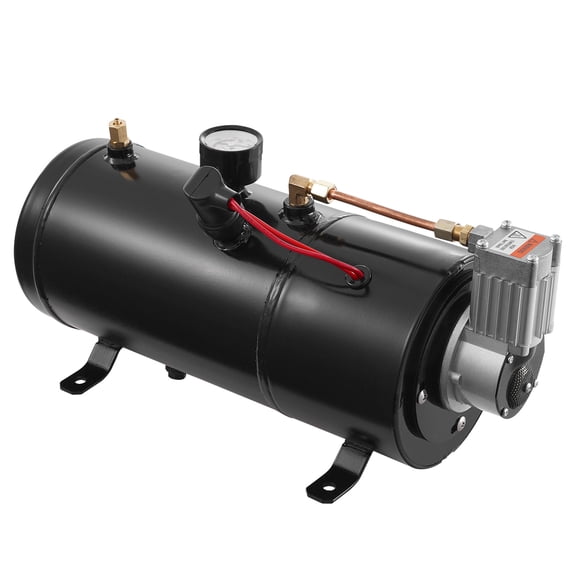 GVCXZBSS 12V Air Compressor with 0.8 Gal Tank - Train Horn Air System, 120 PSI