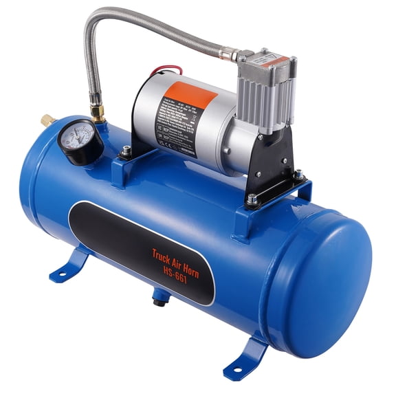 GVCXZBSS 12V Air Compressor with 1.6 Gal Tank - Train Horn Air System, 120 PSI