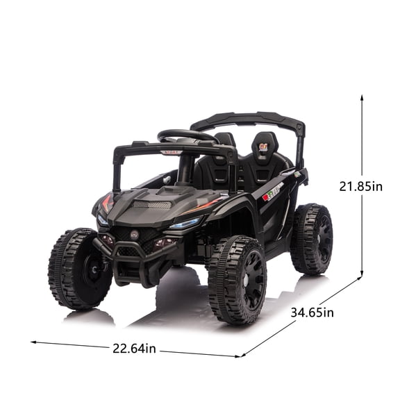 GVCXZBSS 24V Kids Ride On UTV w/ Music & Remote Control