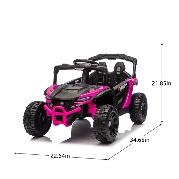 GVCXZBSS 24V Kids Ride On UTV w/ Music & Remote Control