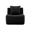 thumbnail image 1 of GVCXZBSS Armless Sofa with Pillow - Teddy Fabric Black 70”, 1 of 6
