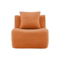 thumbnail image 1 of GVCXZBSS Armless Sofa with Pillow Teddy Fabric-Orange, 1 of 6