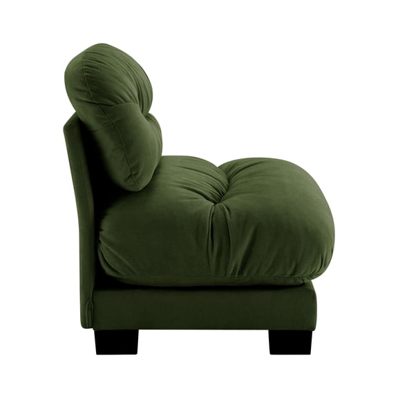 GVCXZBSS Flora Armless Sofa - Chenille Fabric - Green